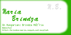 maria brindza business card